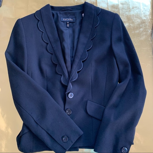 🤩 ESCADA virgin wool blazer jacket - Picture 12 of 13